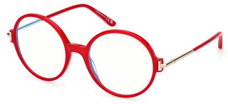 Tom Ford FT5914-B BLUE BLOCK women Red Round Eyeglasses