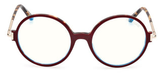 Tom Ford FT5914-B BLUE BLOCK women Red Round Eyeglasses