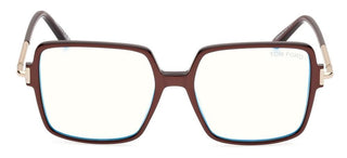 Tom Ford FT5915-B BLUE BLOCK women Brown Geometric Eyeglasses
