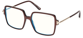 Tom Ford FT5915-B BLUE BLOCK women Brown Geometric Eyeglasses