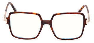 Tom Ford FT5915-B BLUE BLOCK women Havana Geometric Eyeglasses