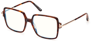 Tom Ford FT5915-B BLUE BLOCK women Havana Geometric Eyeglasses