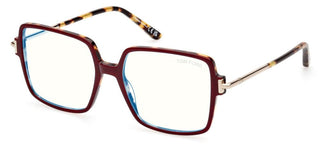 Tom Ford FT5915-B BLUE BLOCK women Red Geometric Eyeglasses