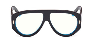 Tom Ford FT5958-B BLUE BLOCK men Black Pilot Eyeglasses