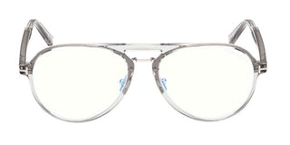 Tom Ford Ft5981-b Blue Block Unisex Grey Pilot Eyeglasses