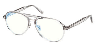 Tom Ford Ft5981-b Blue Block Unisex Grey Pilot Eyeglasses