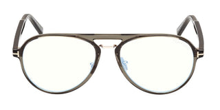 Tom Ford Ft5981-b Blue Block Unisex Green Pilot Eyeglasses