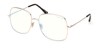 Tom Ford Ft6048-b Blue Block Unisex Gold Oversize Eyeglasses