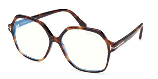 Tom Ford FT6062-B BLUE BLOCK unisex Havana Geometric Eyeglasses