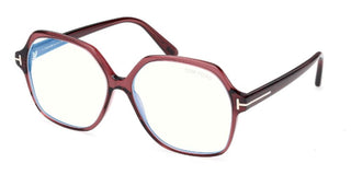 Tom Ford FT6062-B BLUE BLOCK unisex Red Geometric Eyeglasses