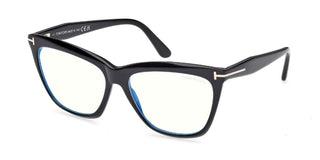 Tom Ford Ft6064-b Blue Block Unisex Black Butterfly Eyeglasses