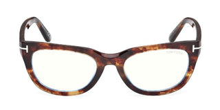 Tom Ford FT6066-B BLUE BLOCK unisex Havana Rectangle Eyeglasses
