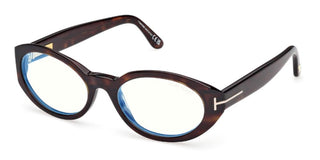 Tom Ford FT6067-B BLUE BLOCK unisex Havana Oval Eyeglasses