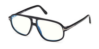 Tom Ford FT6082-B BLUE BLOCK unisex Black Pilot Eyeglasses