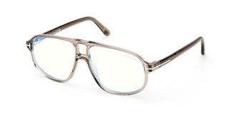 Tom Ford FT6082-B BLUE BLOCK unisex Grey Pilot Eyeglasses
