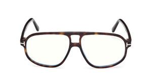 Tom Ford FT6082-B BLUE BLOCK unisex Havana Pilot Eyeglasses