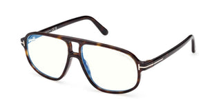 Tom Ford FT6082-B BLUE BLOCK unisex Havana Pilot Eyeglasses