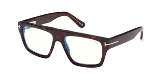 Tom Ford FT6084-B BLUE BLOCK unisex Havana Rectangle Eyeglasses