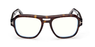 Tom Ford FT6085-B BLUE BLOCK men Havana Pilot Eyeglasses