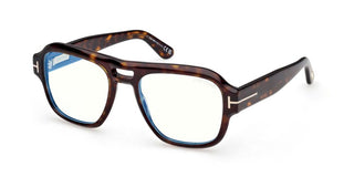 Tom Ford FT6085-B BLUE BLOCK men Havana Pilot Eyeglasses