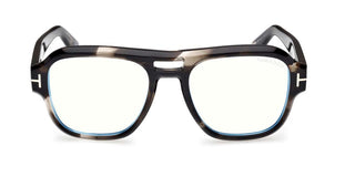 Tom Ford FT6085-B BLUE BLOCK men Havana Pilot Eyeglasses
