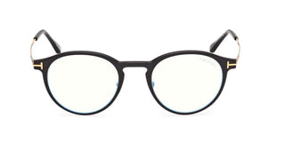Tom Ford FT6088-B BLUE BLOCK men Black Round Eyeglasses