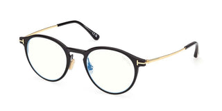 Tom Ford FT6088-B BLUE BLOCK men Black Round Eyeglasses