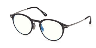 Tom Ford FT6088-B BLUE BLOCK men Black Round Eyeglasses