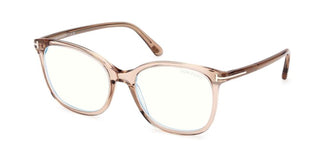 Tom Ford FT6089-B BLUE BLOCK women Brown Geometric Eyeglasses