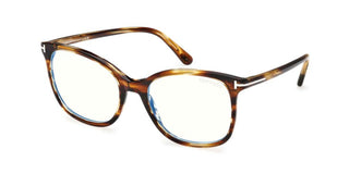 Tom Ford FT6089-B BLUE BLOCK women Havana Geometric Eyeglasses