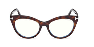 Tom Ford FT6091-B BLUE BLOCK women Havana Cat Eye Eyeglasses