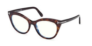 Tom Ford FT6091-B BLUE BLOCK women Havana Cat Eye Eyeglasses