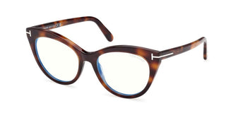 Tom Ford FT6091-B BLUE BLOCK women Havana Cat Eye Eyeglasses