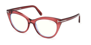 Tom Ford FT6091-B BLUE BLOCK women Red Cat Eye Eyeglasses