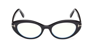 Tom Ford Ft6092-b Blue Block Women Black Cat Eye Eyeglasses