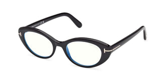 Tom Ford Ft6092-b Blue Block Women Black Cat Eye Eyeglasses