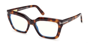 Tom Ford FT6093-B BLUE BLOCK women Havana Cat Eye Eyeglasses