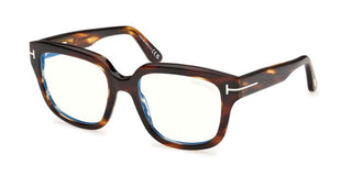 Tom Ford FT6094-B BLUE BLOCK women Havana Geometric Eyeglasses
