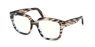 Tom Ford FT6094-B BLUE BLOCK women Havana Geometric Eyeglasses