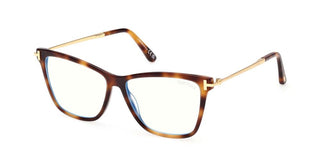 Tom Ford FT6097-B BLUE BLOCK unisex Havana Butterfly Eyeglasses