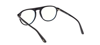 Tom Ford FT6118-B BLUE BLOCK unisex Black Pilot Eyeglasses