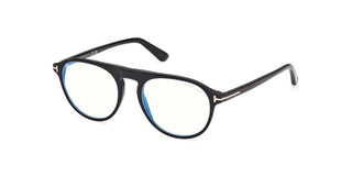 Tom Ford FT6118-B BLUE BLOCK unisex Black Pilot Eyeglasses