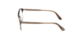 Tom Ford FT6167-B BLUE BLOCK men Brown Pilot Eyeglasses