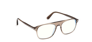Tom Ford FT6167-B BLUE BLOCK men Brown Pilot Eyeglasses