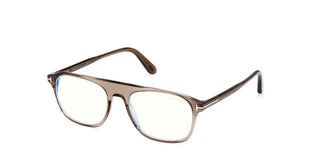 Tom Ford FT6167-B BLUE BLOCK men Brown Pilot Eyeglasses