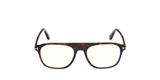 Tom Ford FT6167-B BLUE BLOCK men Havana Pilot Eyeglasses