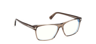Tom Ford FT6170-B BLUE BLOCK unisex Brown Geometric Eyeglasses