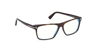 Tom Ford FT6170-B BLUE BLOCK unisex Havana Geometric Eyeglasses
