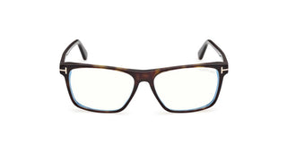 Tom Ford FT6170-B BLUE BLOCK unisex Havana Geometric Eyeglasses