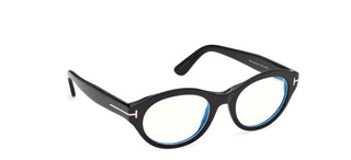 Tom Ford FT6172-B BLUE BLOCK women Black Oval Eyeglasses
